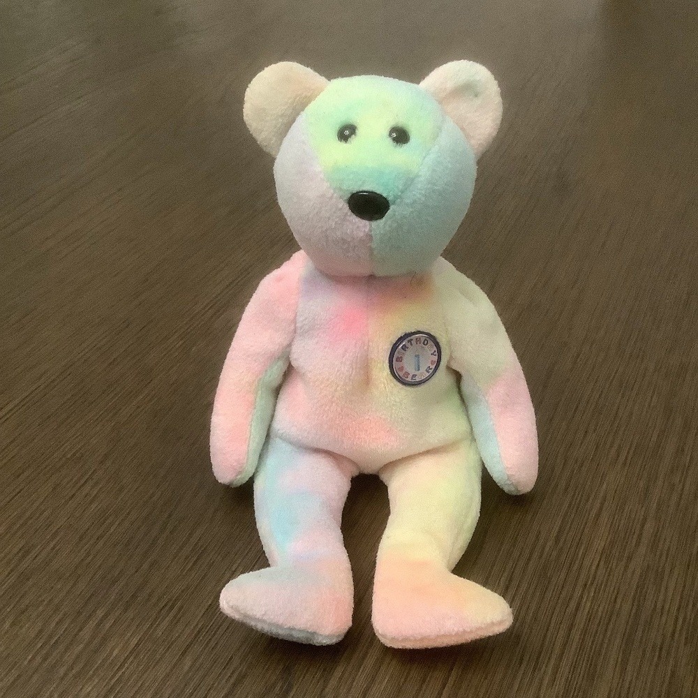 Beanie Babies Rare‎ Retired Original 1999 Birthday Bear "B.B. Bear" Colle…